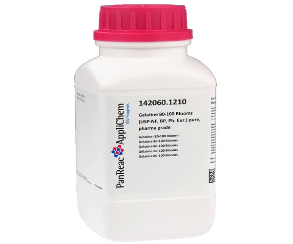 Gelatina 80-100 Blooms (USP-NF, BP, Ph. Eur.) puro, grado farma , 500 g
