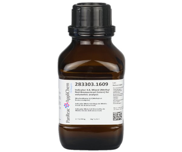 Indicador Mixto 4,8 (Rojo de Metilo-Verde de Bromocresol) para analisis volumetrico , 250 mL