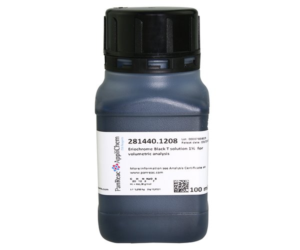 Negro de Eriocromo T solucion 1% para analisis volumetrico , 100 mL