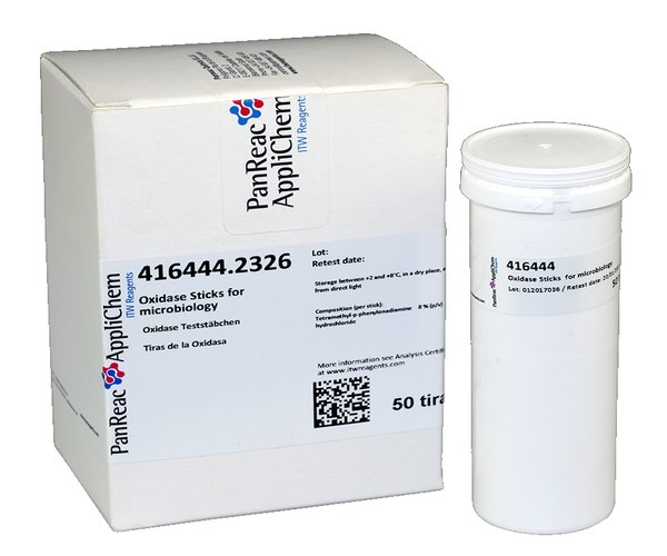 Tiras de la Oxidasa para microbiologia , 50 tiras