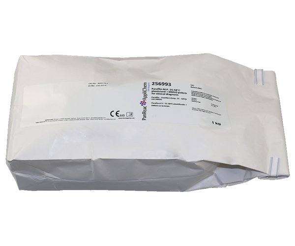 Parafina P.F. 55-58°C plastificada + DMSO en lentejas para diagnostico clinico , 6x1 kg