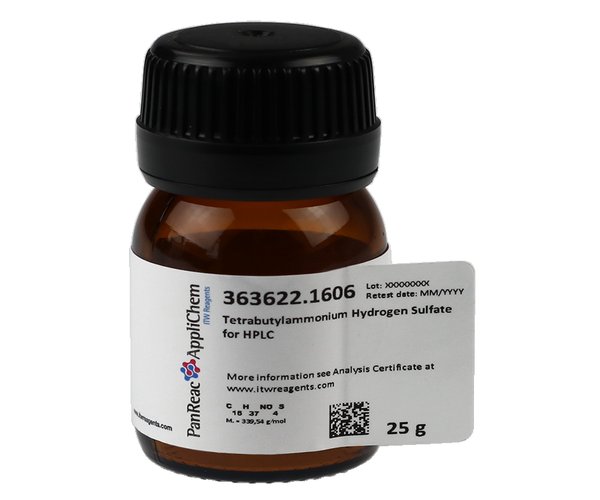 Tetrabutilamonio Hidrogeno Sulfato para HPLC , 25 g