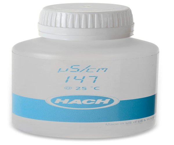 Disolucion patron de conductividad 147 µS/cm, con certificado de analisis, frasco de 125 ml.