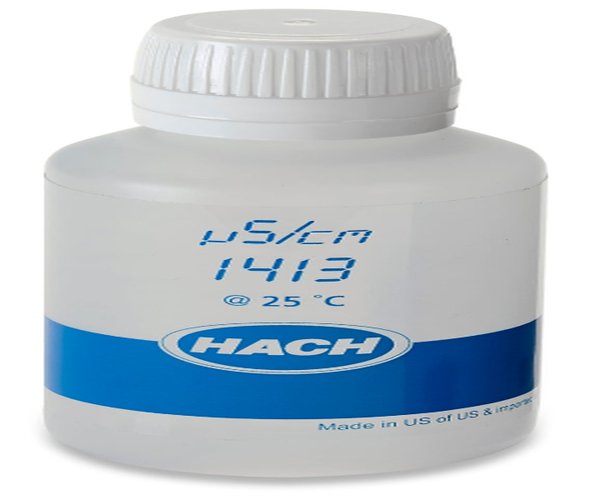 Disolucion patron de conductividad 1413 µS/cm, con certificado de analisis, frasco de 125 ml.