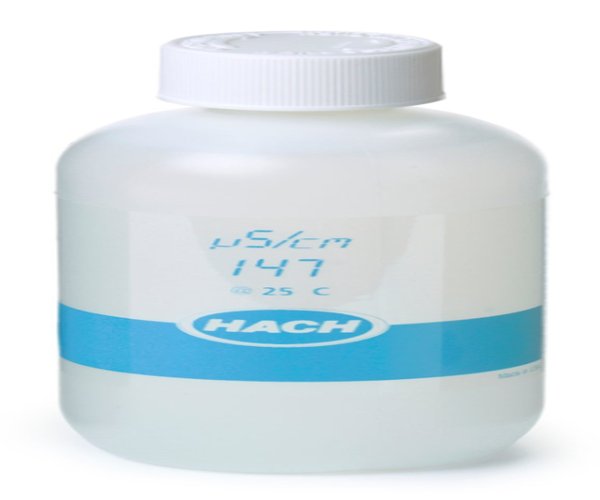 Disolucion patron de conductividad 147 µS/cm, con certificado de analisis, frasco de 250 ml.