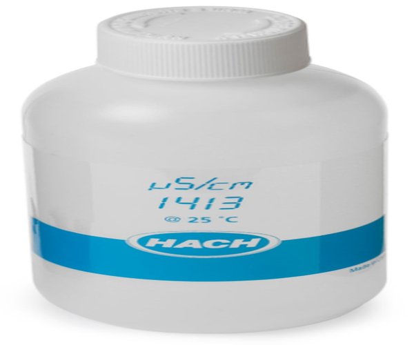 Disolucion patron de conductividad 1413 µS/cm, con certificado de analisis, frasco de 250 ml.
