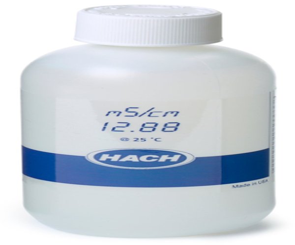 Disolucion patron de conductividad 12.88 mS/cm, con certificado de analisis, frasco de  250 ml.
