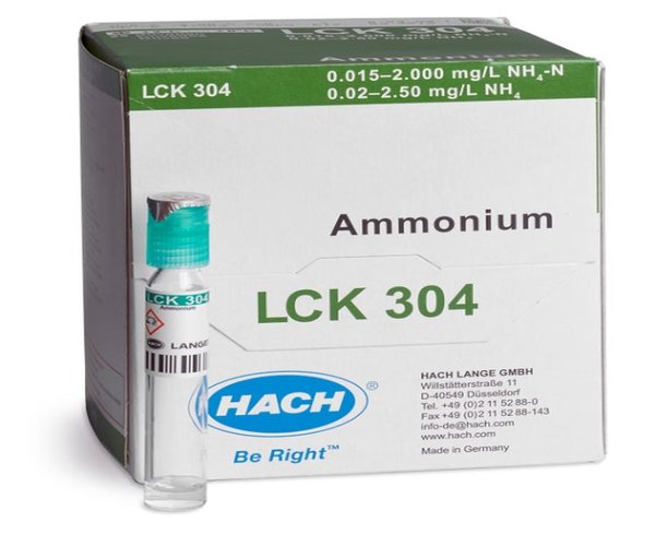 AMONIO, cubeta-test, rango de medida 0.02-2.5 ppm NH4+, 25 test