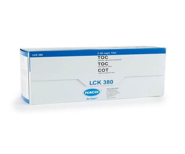 TOC, cubeta-test, metodo diferencia rango medida 2-65 ppm, 25 test