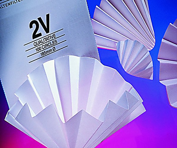 Papel filtro cualitativo GRADO 598 1/2 PLEGADO, 125mm (8-10 µm) V_media-rapida1 x 50/pk