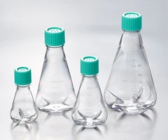Tubo Erlenmeyer PETG, sin tratar, libre de DNasa/RNasa, apirógeno, vent (Muestra) de 125 ml - PQN Essentials - Otros matraces - Placas y matraces de cultivo celular-1