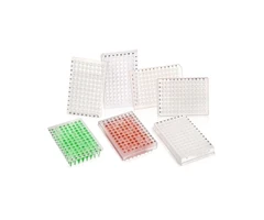 Placas de PCR de 0,2 ml, 96 pocillos, con borde completo, color natural, estériles, paquete de 100 u - PQN Essentials - Placas de PCR - Placas-0