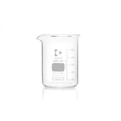 Vaso de precipitados de vidrio 600mL.Diámetro 90mm, altura 125mm,doble escala graduada,1UD - DWK Life Sciences - Vasos de precipitados - Forma baja - Vidrio - 211064806-0