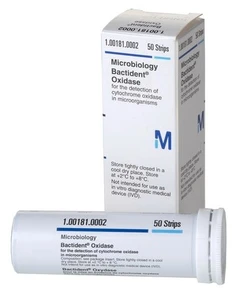 Oxidasa para la detección de 50 tiras - Millipore - Kit de pruebas microbiólogicas - Pruebas microbiológicas y de toxicidad - 1001810002-0