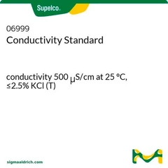 Conductividad Conductividad estándar 500 μS/cm a 25 °C, ≤2,5 % KCl (T) envase 1X500ML - Supelco - Estándars y materiales de referencia - Estándars y materiales de referencia - 06999-500ML-0