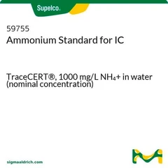 Estándar de amonio para IC TraceCERT®, 1000 mg/L de NH₄⁺ en agua (concentración nominal), envase de  - Supelco - Estándars y materiales de referencia
