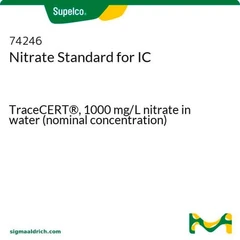 Estándar de nitrato para IC TraceCERT®, 1000 mg/L de nitrato en agua (concentración nominal), envase - Supelco - Estándars y materiales de referencia