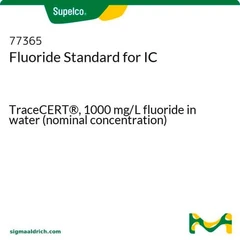 Estándar de fluoruro para IC TraceCERT®, 1000 mg/L de fluoruro en agua (concentración nominal), enva - Supelco - Estándars y materiales de referencia