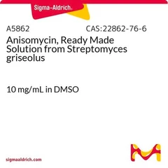 Anisomycin, Ready Made Solution from Streptomyces griseolus 10 mg/mL in DMSO pack 1X0.5ML - Sigma Aldrich - Antimicrobianos