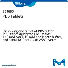 Tabletas PBS 1PC X 1EA paquete 1X1EA - Millipore - Compuestos bioquímicos